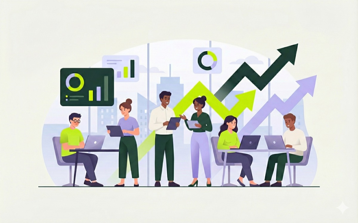 Абстрактная визуализация карьерного роста